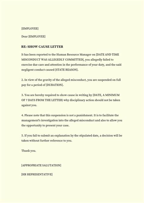 NOTICE TO EXPLAIN (SHOW CAUSE MEMO) .